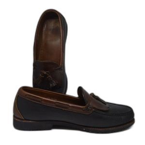 Allen Edmunds Nashua Leather Two-Tone kiltie tassel loafer 13 XXX Wide